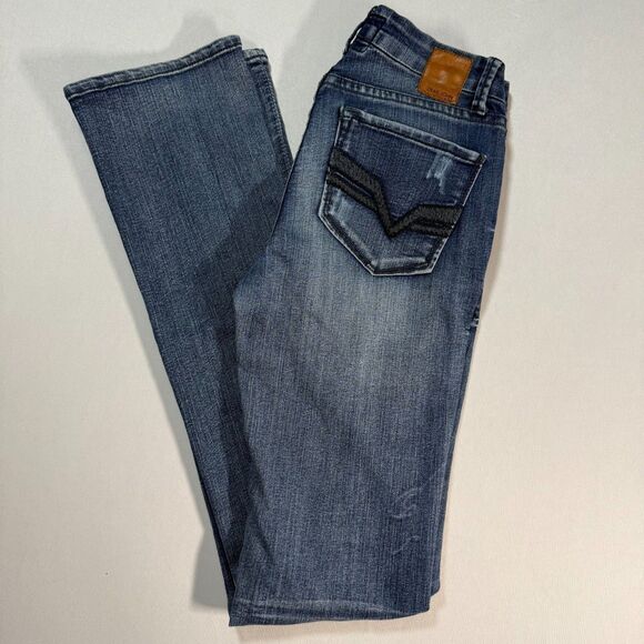 Denim - Dear John Bootcut Distressed Women's Medium Wash Jeans Size 25 Tailor Made Chic